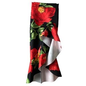 Win Win Apparel Womens Sheath Ruffled Asymmetric Y2K Pencil Floral Skirt S Fairy